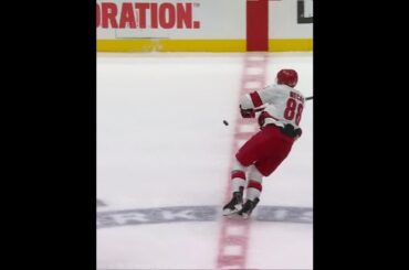 Necas got checked into the Islanders bench 😬