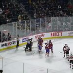 Laval Rocket's Riley McKay and Belleville Senators' Mitchell Heard get into a brief fight 3/8/23