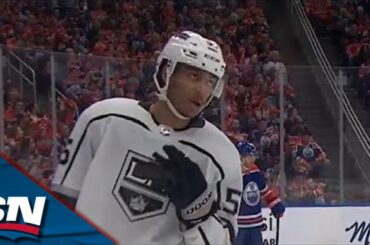 Kings' Quinton Byfield Scores First Career Playoff Goal Off Slick Feed From Gabriel Vilardi