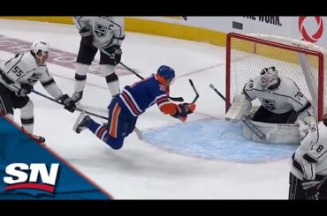 Oilers' Connor McDavid Puts On Puck-Possession Clinic Before Setting Up A Falling Leon Draisaitl