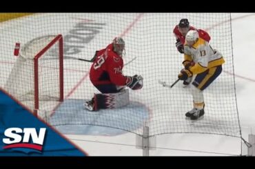 Yakov Trenin Shows Off Hand-Eye Batting Puck Out Of Mid-Air For Beauty Goal vs. Capitals