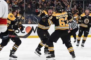 Marchand cleans up own rebound to tie Game 5!