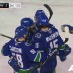 Zack MacEwen twisted wrister off face-off win