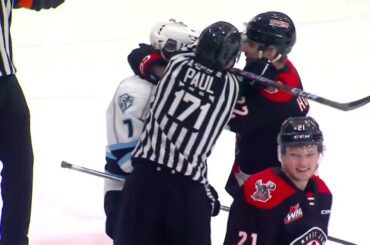 Tate Schofer high hit on Matthew Savoie