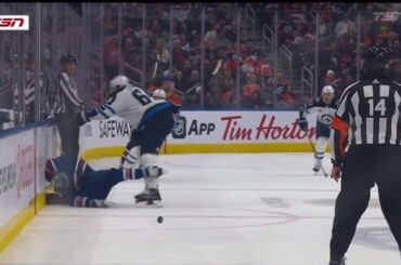 Logan Stanley boarding on Derek Ryan - Tough Call Suspension Recommendation