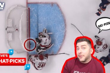 NHL Plays Of The Week: HOW DID THE PUCK STAY OUT!? | Steve's Hat-Picks
