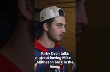 Kirby Dach talks about Mike Matheson being healthy