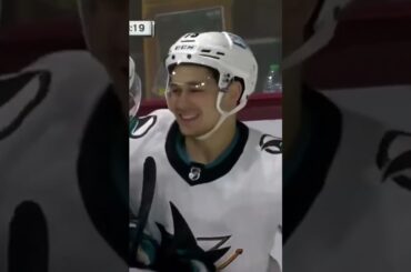 Daniil Gushchin scores the first puck for sharks in his debut match #nhl #goals # #hockey