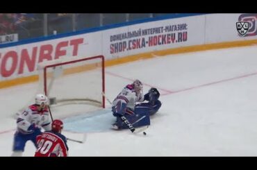 Hellberg stops Dahlbek` shot with his pad