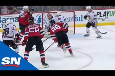 Jack Hughes Spins In The Slot And Fires Puck Past Kevin Lankinen