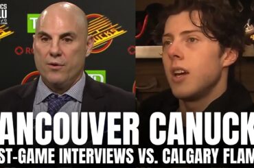 Rick Tocchet & Cole McWard React to Vancouver Canucks Win vs. Calgary, McWard First Career Goal