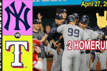 New York Yankees vs Texas Rangers Game Highlights April 27, 2023 | MLB Highlights 2023