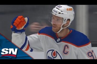 Oilers' Connor McDavid Redirects Evan Bouchard's Pass Five-Hole To Open Scoring In Game 6