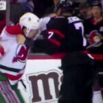 NHL hockey fight - Miles Wood(Devils) vs. Brady Tkachuk(Senators)