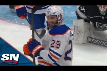 Leon Draisaitl One-Times Connor McDavid's Feed For League-Leading 7th Goal In Post-Season