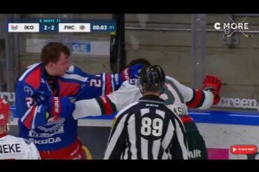BLODIGT SLAGSMÅL SHL DALE WEISE-CHRISTIAN FOLIN OSKARSHAMN FRÖLUNDA 22 Januari 2022