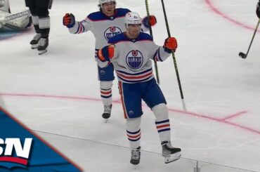 Klim Kostin Snaps Home His Second Goal Of The Night To Regain Oilers' Lead vs. Kings