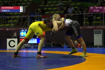 1/8 GR - 77 kg: P. OLOFSSON (SWE) v. A. ERBAY (TUR)