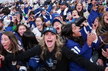 Joy in Toronto after Leafs advance in playoffs after big win against Lightning
