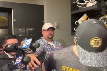Jeremy Swayman Choked Up Talking About Bruins 4-3 Overtime Loss to Panthers | Bruins Postgame