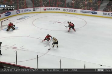 Brad Marchand undresses DeMelo, sets up Pastrnak 10/23/18
