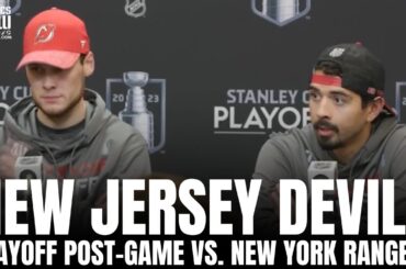 Akira Schmid & Jonas Siegenthaler React to Jack Hughes Clutch Goal, Devils Tying Series 2-2 vs. NY