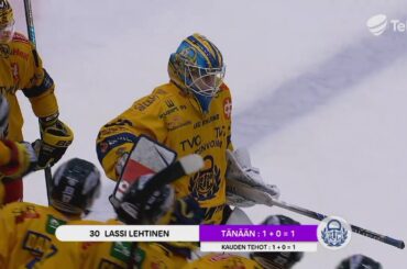 KOMEAA: Lukon maalivahti Lassi Lehtinen teki maalin!