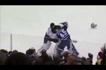 Jonathan Bernier vs Ryan Miller FIGHT 9/22/2013 (Sabres vs Leafs Line Brawl) HD