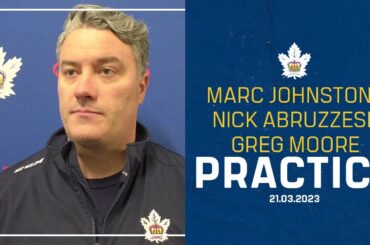 Marc Johnstone, Nick Abruzzese, Greg Moore | Toronto Marlies Practice | March 21, 2023