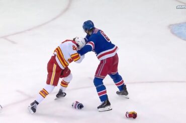 Jacob Trouba fights twice against Flames