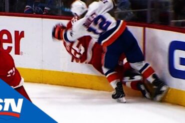 Josh Bailey Slew Foots Niklas Kronwall Then Drops Gloves Against Dylan Larkin