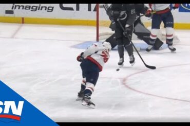 Nikita Kucherov Heads To Locker Room After Blocking Shot From John Carlson