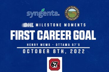 OHL Milestone | Henry Mews | First Career Goal