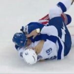 Braden Schneider levels Nic Paul