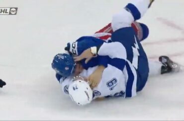 Braden Schneider levels Nic Paul