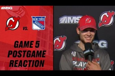 Devils Akira Schmid with his first career playoff shutout vs. NY Rangers | New Jersey Devils
