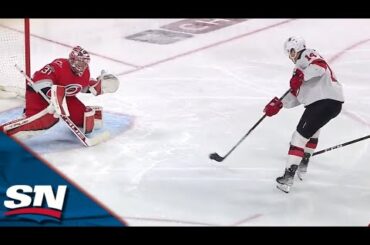 Devils' Nathan Bastian Chips One Over Frederik Andersen For First Career Post-Season Marker