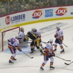 Evgeni Malkin sets up Zucker's goal vs Islanders (9 mar 2023)