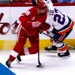 Niklas Kronwall Hits Anders Lee At Full Force Making Contact With Head