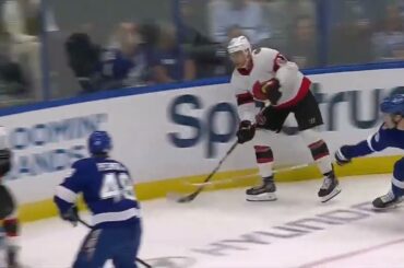 Vasilevskiy can't track Gambrell's Hands