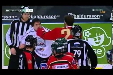 Slagsmålet mellan Dick Axelsson och Albin Lorentzon | 12-12-08 | Frölunda - Linköping |