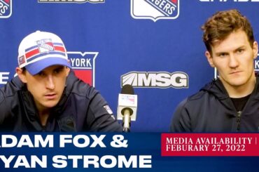 New York Rangers: Adam Fox & Ryan Strome Postgame Media Availability | Feb. 27, 2022