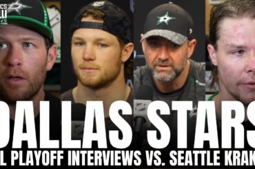 Miro Heiskanen, Ryan Suter, Ty Dellandrea & Peter DeBoer talk Dallas Stars vs. Seattle Kraken Series