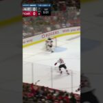 Jesper Fast takes a healthy run at Ryan Graves