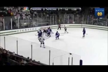 10-25-14 Robbie Russo Assist Notre Dame vs Niagara