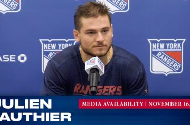 New York Rangers: Julien Gauthier Pregame Availability | Nov. 16, 2021