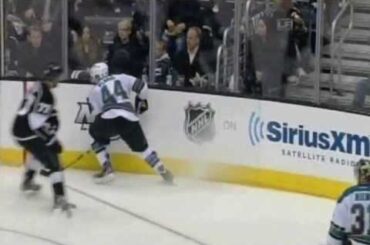 Jeff Carter's Hit On Marc-Edouard Vlasic (May 16 2013)
