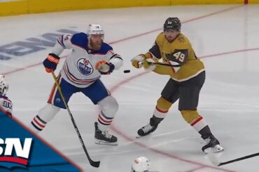 Ivan Barbashev Shows Off Incredible Hand-Eye To Whack Puck Out Of The Air And Into Oilers' Net