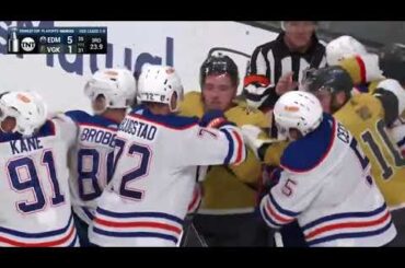 Klim Kostin and Zach Whitecloud fights in the end of Oilers - Vegas game 2 (2023)