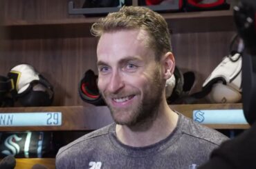 2023 #nhl Playoffs: Seattle Kraken Defenseman Carson Soucy -  POSTGAME Round 2 Game 3 - 05.07.23